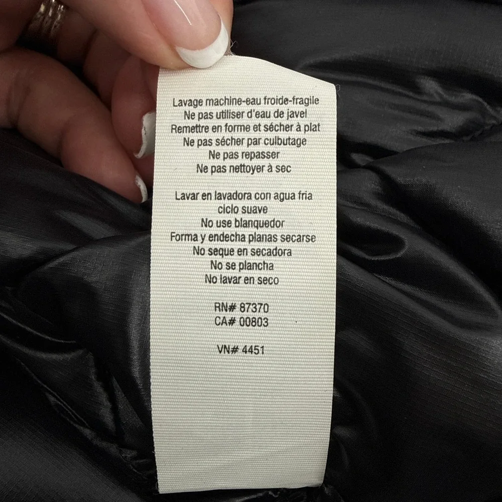 Alo Yoga Idol Bomber Workout Jacket‎ Black Down Filled Puffer Small EUC